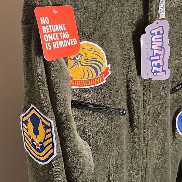 Fuzzy Flight Suit  Jumpsuit NWT - Picture 4 of 8